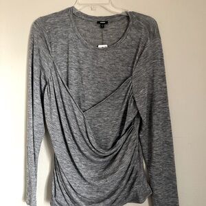 Express Heather Gray Knit Top NWT